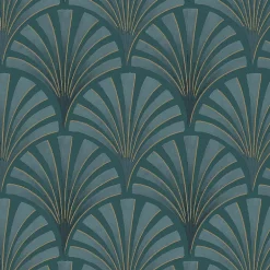 Papier peint Vinyle Intissé Nenad vert-GoodHome Clearance