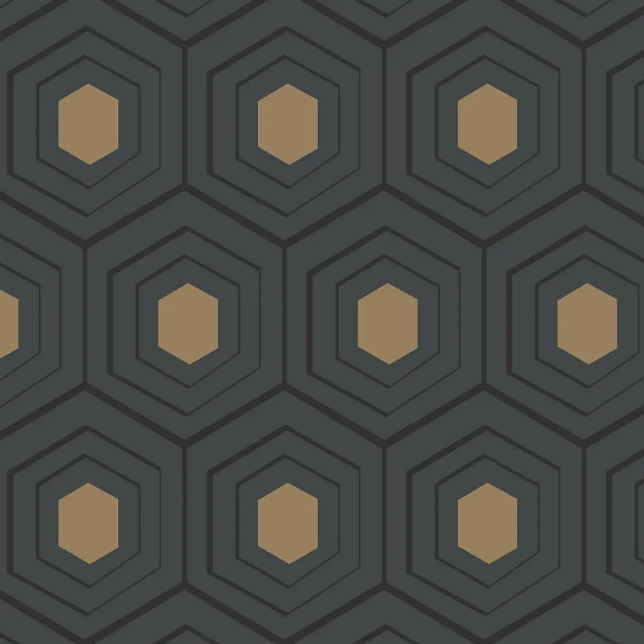 GoodHome Papier peint Vinyle Intissé Draba noir