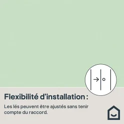 Papier peint vinyle intissé uni vert L.1005 x l.53 cm Aune-GoodHome Discount