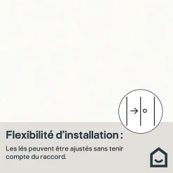 GoodHome Papier peint Vinyle Intissé Moivre blanc