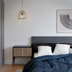 GoodHome Papier peint Vinyle Intissé Moivre blanc