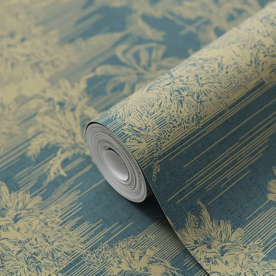 Papier peint Vinyle Intissé Augie ble-GoodHome Outlet