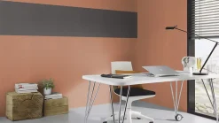 Rasch Papier peint vinyle intissé expansé pointe terracotta L.1001 x l.53cm