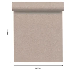 Papier peint vinyle intissé uni aspect tissu beige L.1005 x l.53cm , Mythe-GoodHome Online