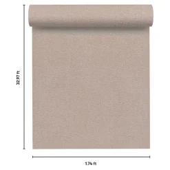 Papier peint vinyle intissé uni aspect tissu beige L.1005 x l.53cm , Mythe-GoodHome Online