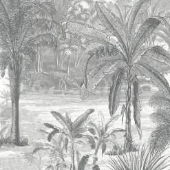 GoodHome Papier peint Vinyle Intissé Onyk gris