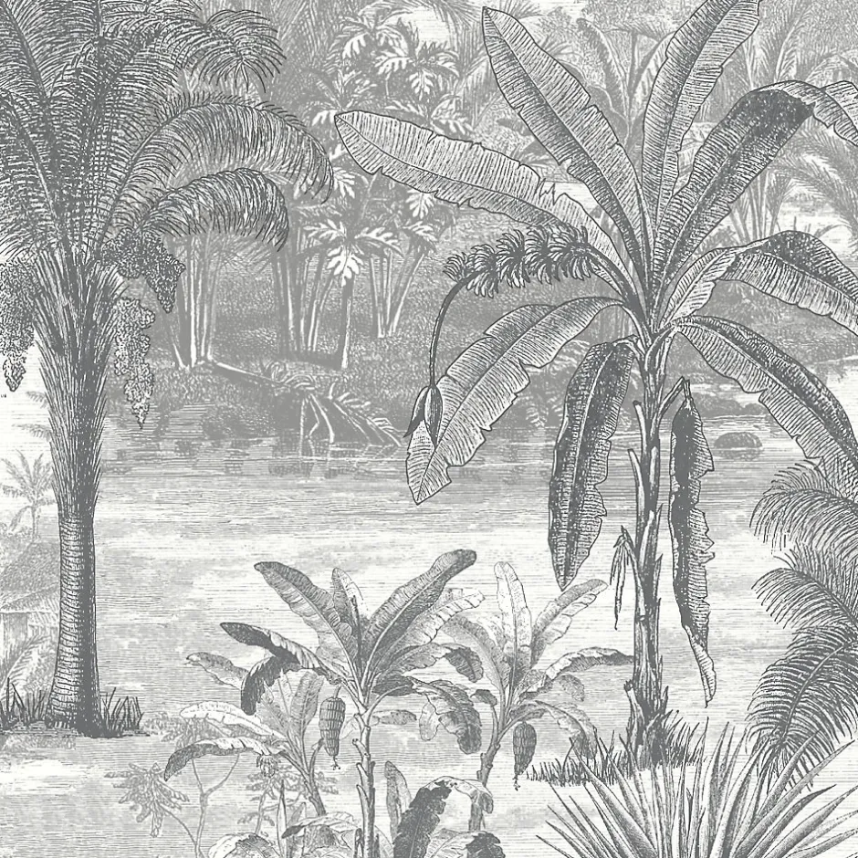 GoodHome Papier peint Vinyle Intissé Onyk gris