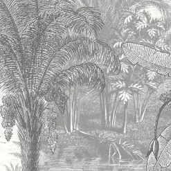 GoodHome Papier peint Vinyle Intissé Onyk gris