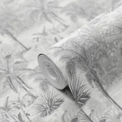 GoodHome Papier peint Vinyle Intissé Onyk gris