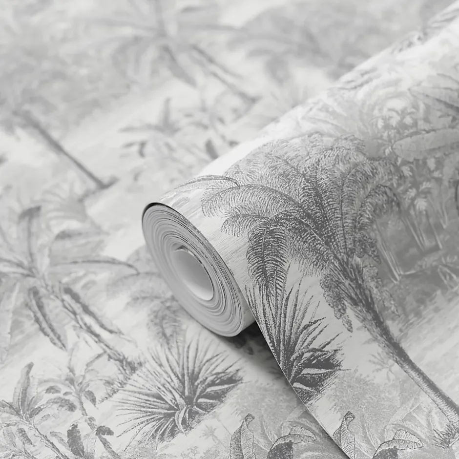 GoodHome Papier peint Vinyle Intissé Onyk gris