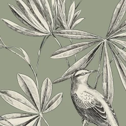 Papier peint Vinyle Intissé Osum vert sauge-GoodHome Outlet