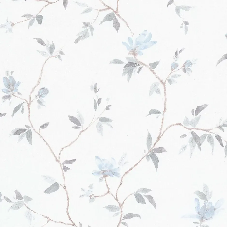 GoodHome Papier peint vinyle sur intissé Mugga bleu