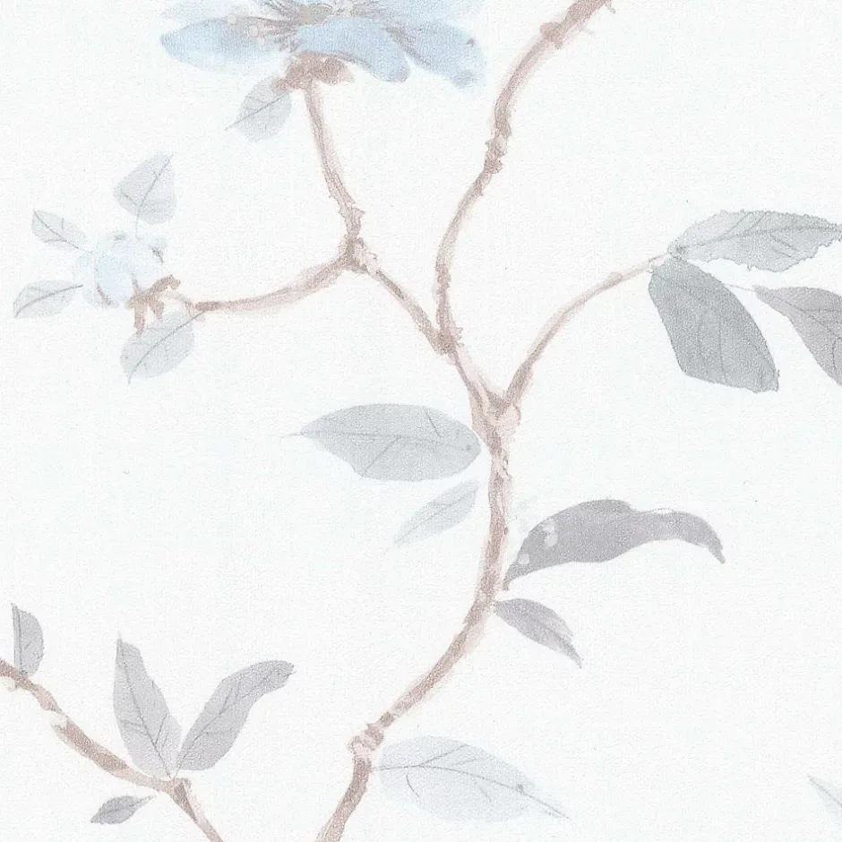 GoodHome Papier peint vinyle sur intissé Mugga bleu