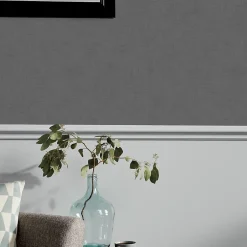 GoodHome Papier peint vinyle sur intissé Moivre gris anthracite