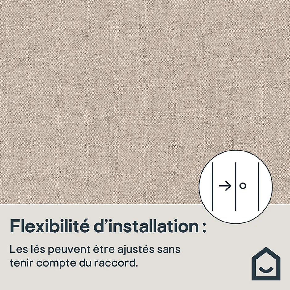 GoodHome Papier peint vinyle sur intissé Moivre gris anthracite