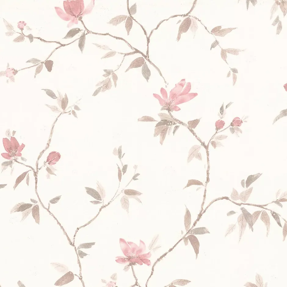 GoodHome Papier peint vinyle sur intissé Mugga rose