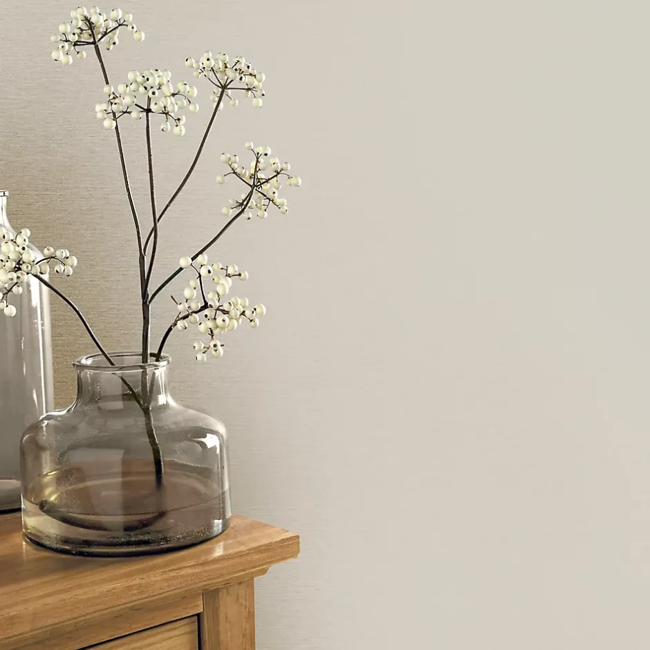 GoodHome Papier peint vinyle sur intissé Arceau beige