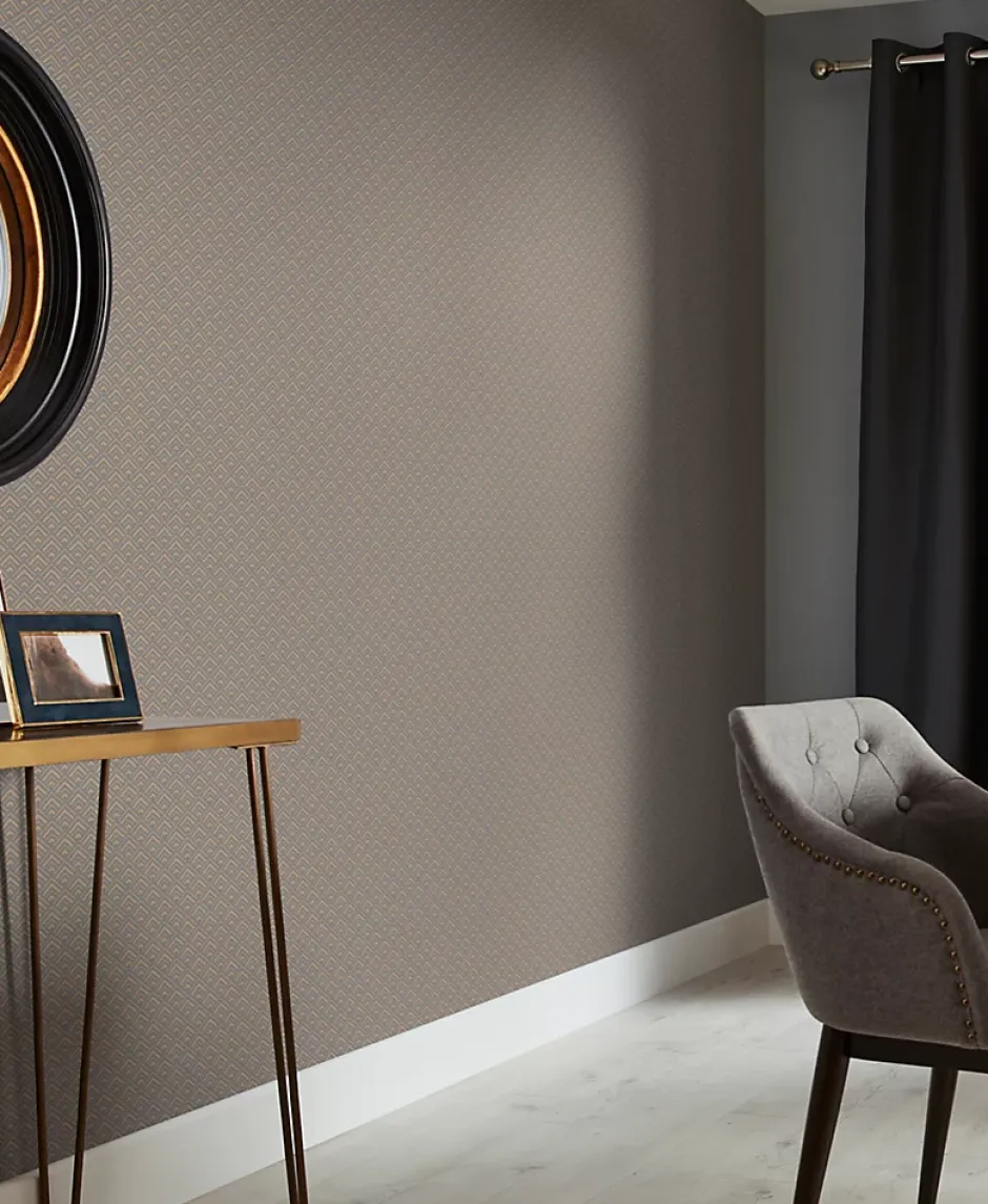 GoodHome Papier peint vinyle sur intissé Ficus noir