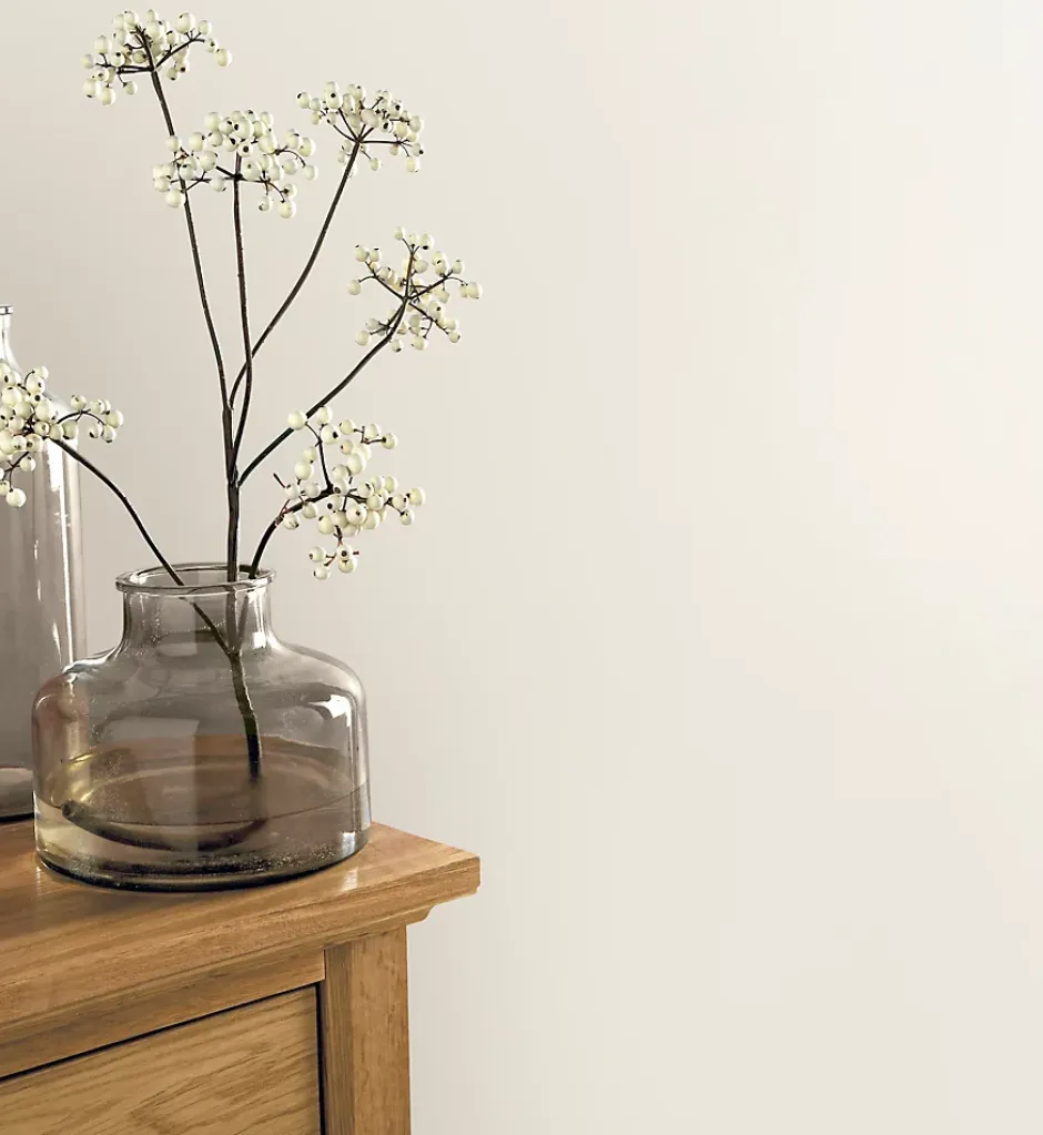 GoodHome Papier peint vinyle sur intissé Aune blanc