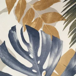 GoodHome Papier peint vinyle sur intissé Ferula bleu