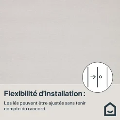 GoodHome Papier peint vinyle sur intissé Tille blanc