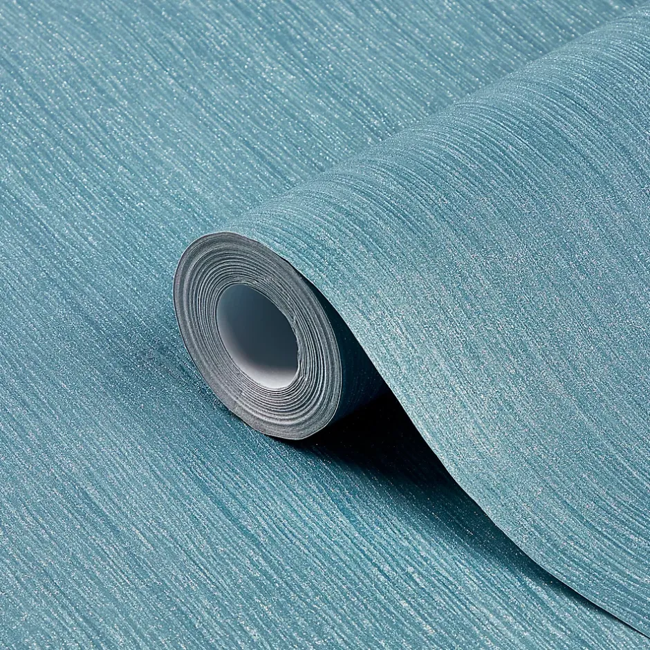 GoodHome Papier peint vinyle sur intissé Lery bleu