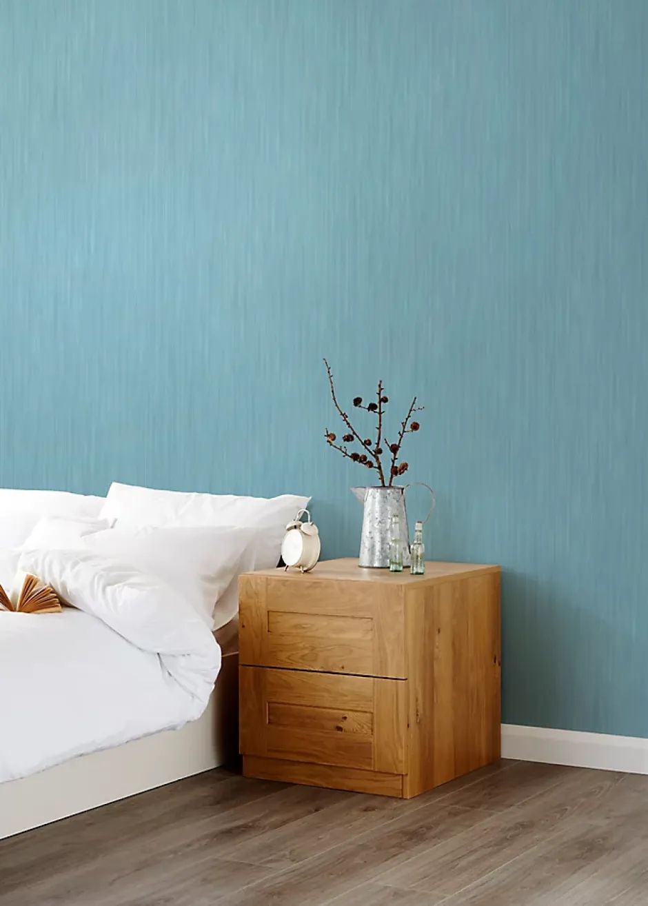 GoodHome Papier peint vinyle sur intissé Lery bleu