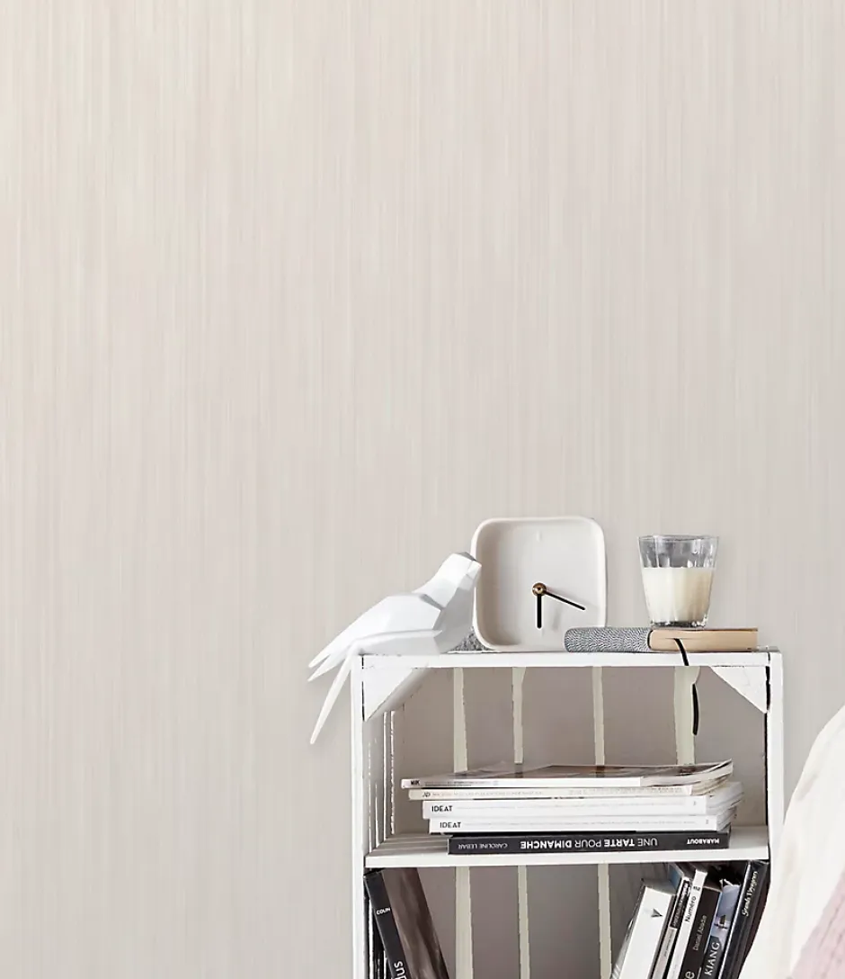 GoodHome Papier peint vinyle sur intissé Lery beige