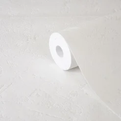 GoodHome Papier peint vinyle sur intissé Lancon blanc cassé