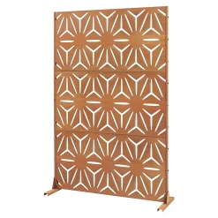 Paravent Kilsturd acier corten 180 x 120 x 40 cm rouille-Casa.Pro Discount