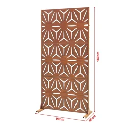 Paravent Kilsturd acier corten 180 x 90 x 40 cm rouille-Casa.Pro Outlet