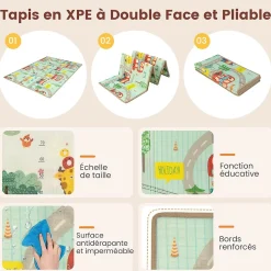 Parc Bebe avec 50 Balles Océaniques, Parc Enfant avec Panier de Basket, Porte Zippée, Gris Foncé, 88 x 157 x 100 cm-Giantex Sale