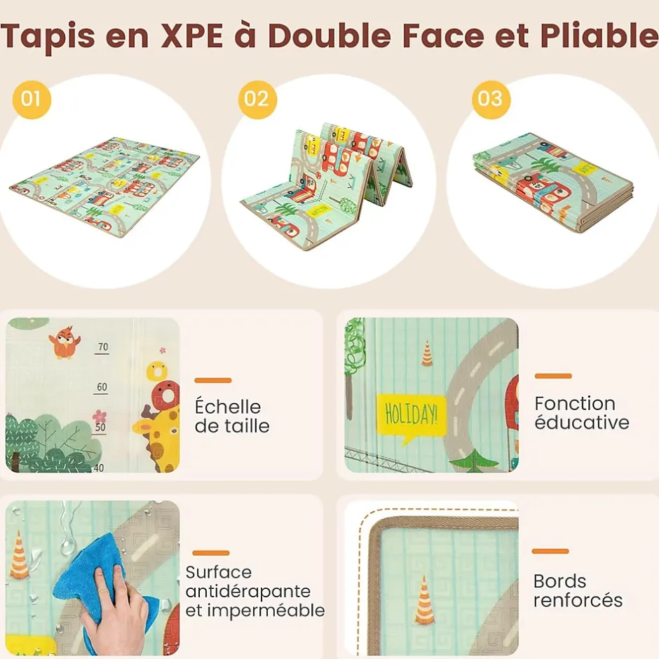 Parc Bebe avec 50 Balles Océaniques, Parc Enfant avec Panier de Basket, Porte Zippée, Gris Foncé, 88 x 157 x 100 cm-Giantex Sale