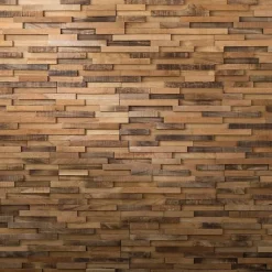 Parement bois recyclé 0,57 m2 teck vieilli-Decoon Hot