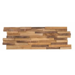 Parement bois recyclé 0,57 m2 teck vieilli-Decoon Hot