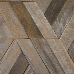 Wanda Collection Parement en teck recyclé patiné hexagonal plaque 28x24 cm