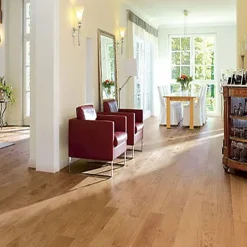 Premibel Parquet Parquet Chêne Contrecollé PR bis Verni Brossé Las Vegas 150X14MM - Longueurs de 400mm à 1900mm - 4mm de Couche d'usure