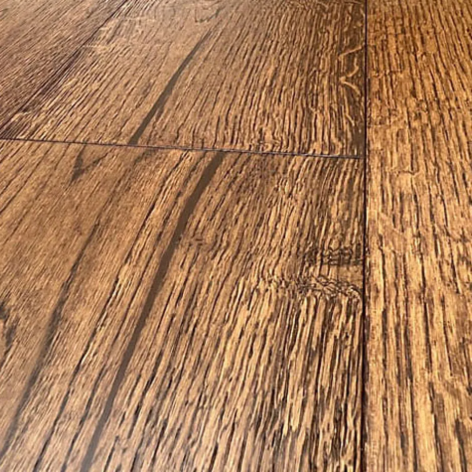 Parquet Chêne contrecollé verni brossé Rustique Old Brown 190x18mm - Longueurs Variables de 400 à 1900mm - 3mm de couche d'usure-Premibel Parquet