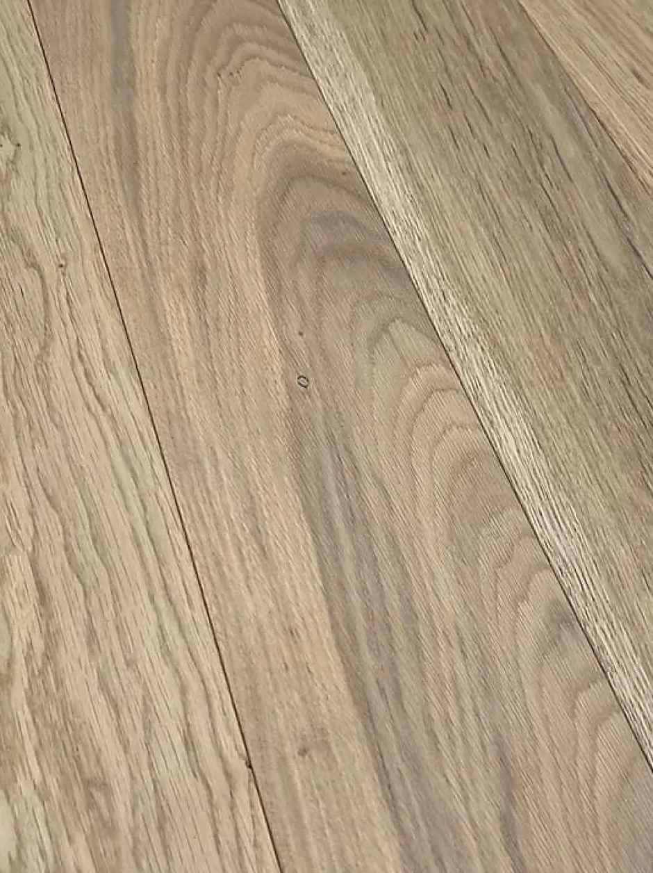 Premibel Parquet Parquet Chêne contrecollé verni brossé rustique invisible Garden 150x14mm - Longueurs Variables - 4mm de couche d'usure -