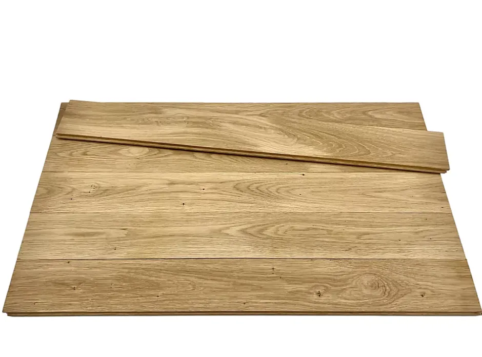 Masterbrico Parquet chêne massif huilé naturel Ep. 16mm, l.90mm, long.400 à 1000mm sans noeuds et sans aubiers - Qualité premium