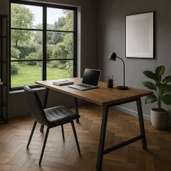 Wood And Cotta Parquet contrecollé Chêne naturel - Bâton rompu - Huilé - Fumé foncé - 610x122x15mm