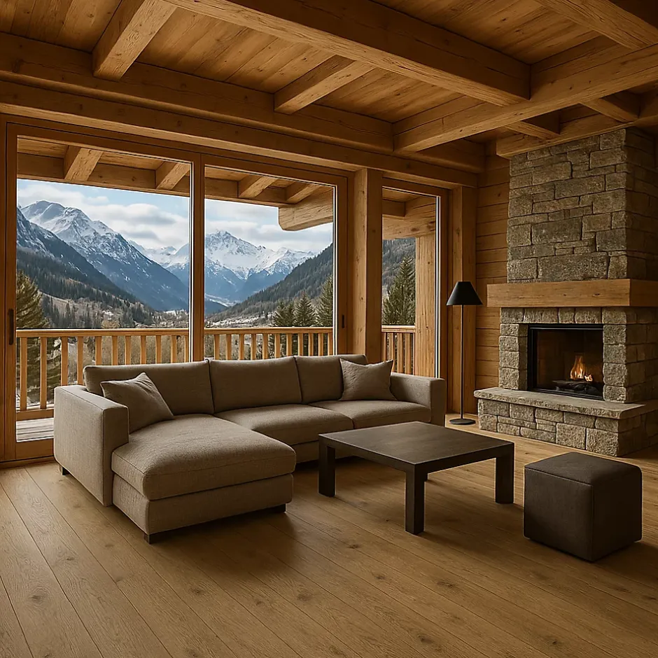 Parquet contrecollé Chêne naturel - Lame droite - Huilé - Effet brut - 2200x260x15mm-Wood And Cotta