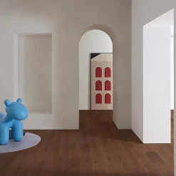 Parquet contrecollé clipsable Skara M en chêne verni brun rustique-GoodHome Hot