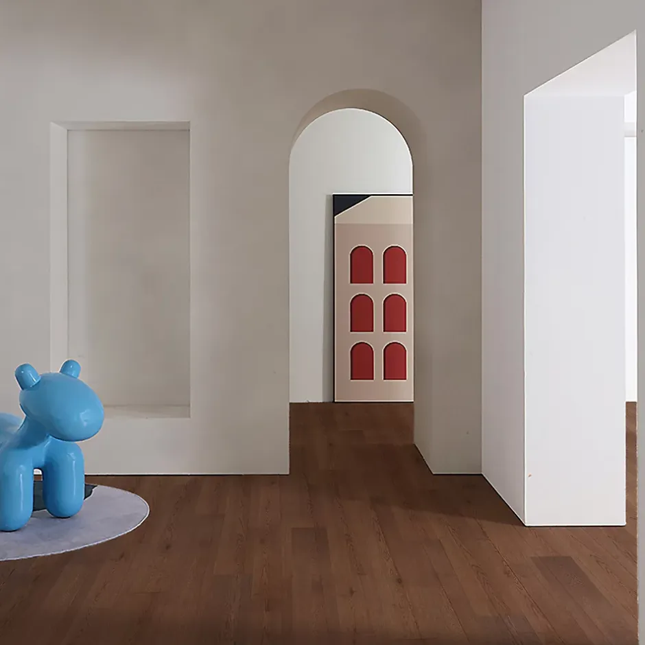 Parquet contrecollé clipsable Skara M en chêne verni brun rustique-GoodHome Hot