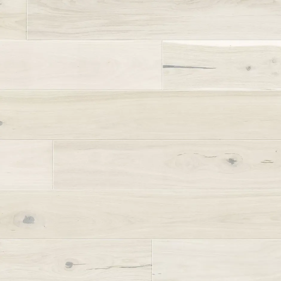 GoodHome Parquet contrecollé clipsable Belve M en chêne verni blanc