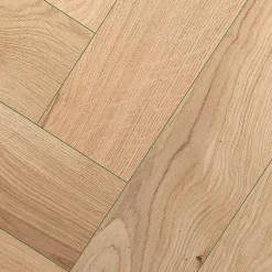 GoodHome Parquet contrecollé clipsable Padillac bâtons rompus en chêne français verni naturel