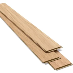 GoodHome Parquet contrecollé clipsable Padillac L 119cm en chêne français verni naturel