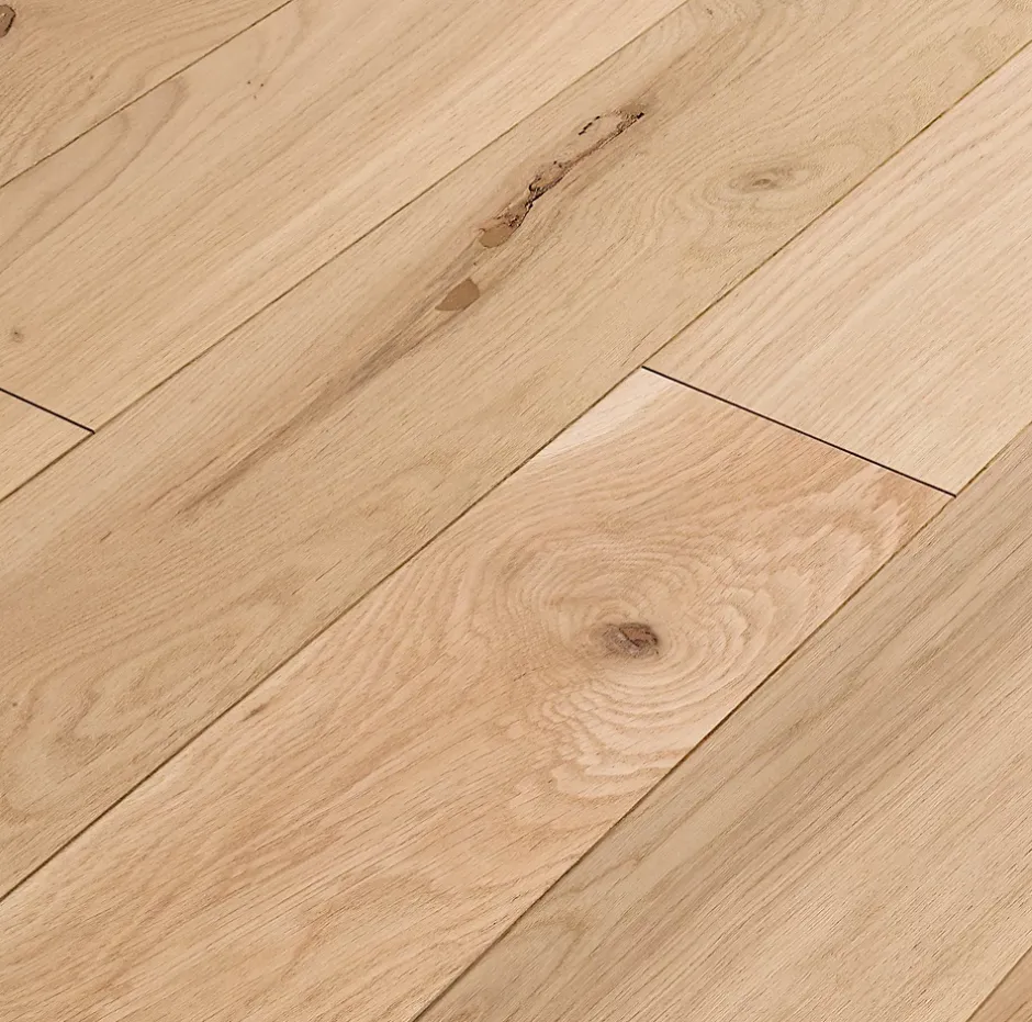 GoodHome Parquet contrecollé clipsable Padillac L 119cm en chêne français verni naturel