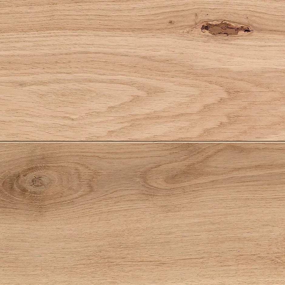 GoodHome Parquet contrecollé clipsable Padillac L 119cm en chêne français verni naturel