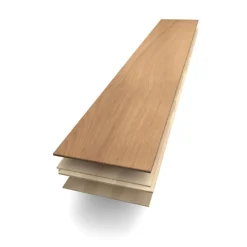 Parquet contrecollé clipsable bâton rompu en chêne marron rustique mat l.13,9 x L.80 cm x ép.14 mm- New